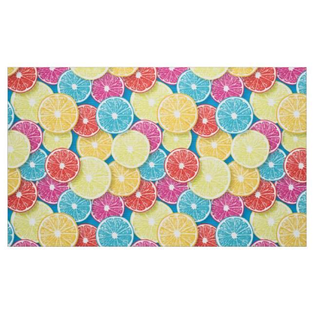 Citrus fruit slices pop art fabric (Fat Quarter)