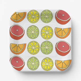 Citrus Fruit Summer Party Paper Plates