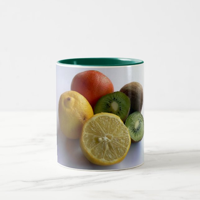 Citrus Fruit Two-Tone Coffee Mug (Center)