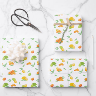 Citrus Fruit Wrapping Paper Sheets