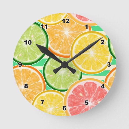 Citrus Fruits Acrylic Wall Clock