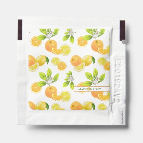 Citrus Fruits Art Oranges and Lemons Patten Hand Sanitizer Packet