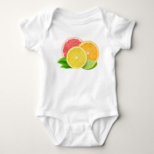 Citrus fruits baby bodysuit (Front)