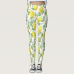 Citrus fruits botanical pattern.Active training Leggings