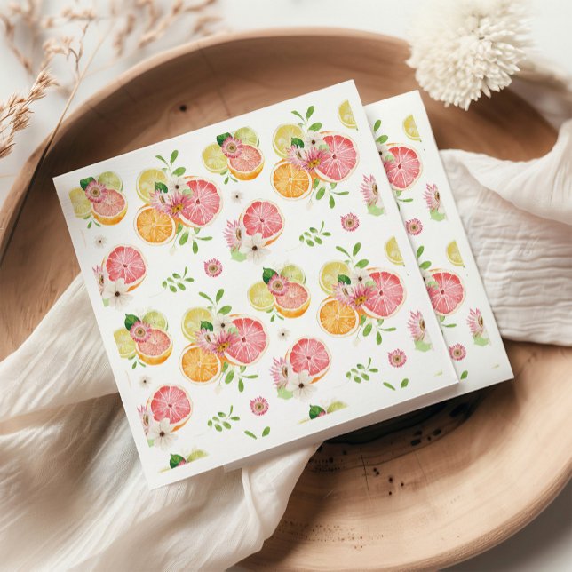 Citrus Fruits Bridal Shower Napkins (Creator Uploaded)