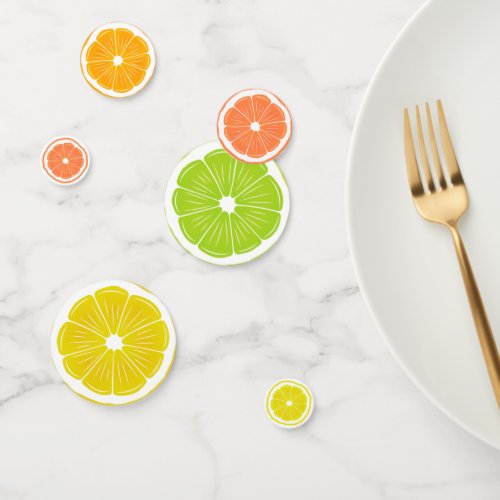 Citrus Fruits Design Table Confetti