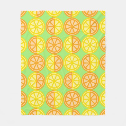 Citrus Fruits Fleece Blanket