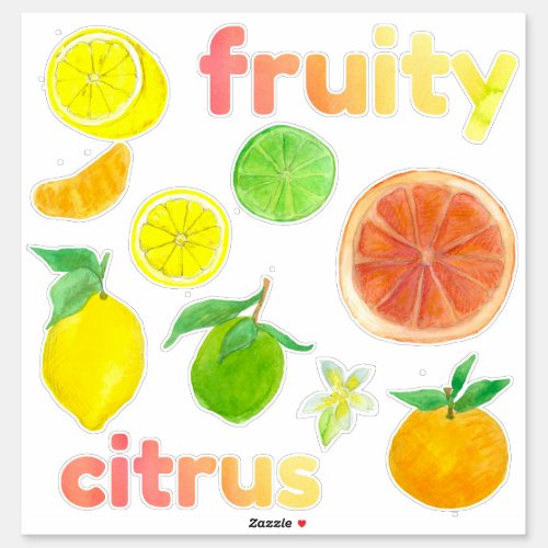 Citrus Fruits Grapefruit Lemon Lime Sticker