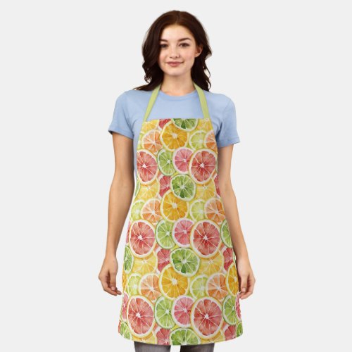 Citrus Fruits Lime Lemon Orange Grapefruit Apron