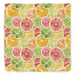 Citrus Fruits Lime Lemon Orange Grapefruit Bandana