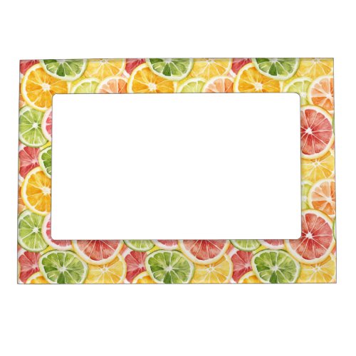 Citrus Fruits Lime Lemon Orange Grapefruit Magnetic Frame