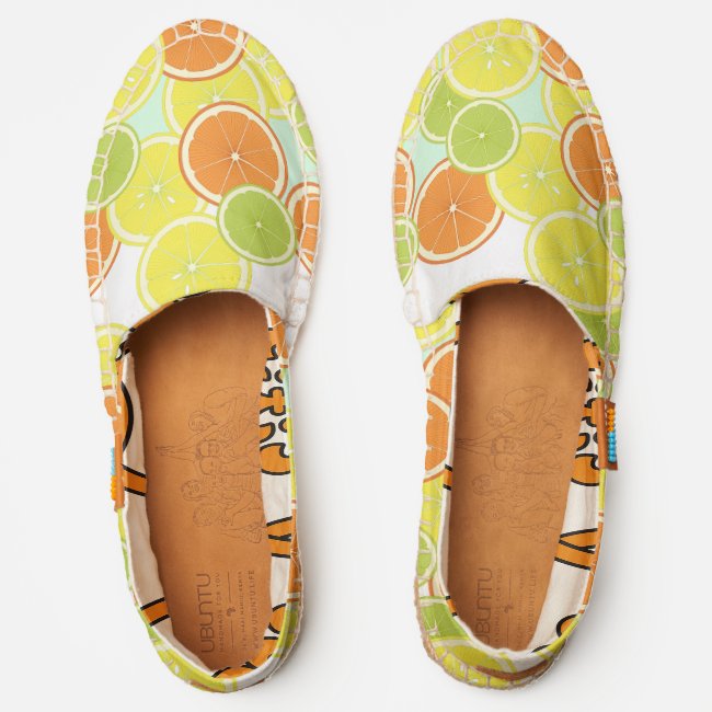 Citrus Fruits Pattern Mint Green Stylish Modern