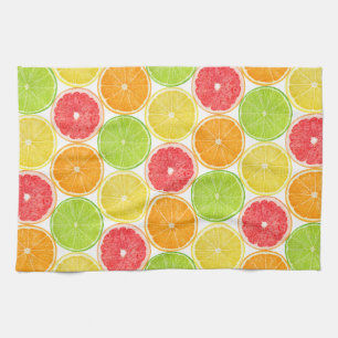 Citrus fruits pattern towel