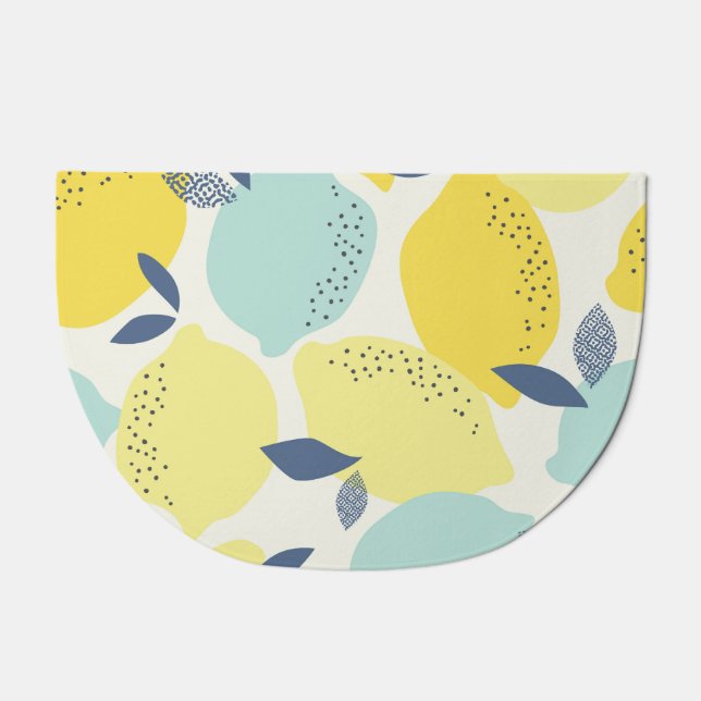 Citrus fruits, vibrant seamless pattern. doormat (Front)