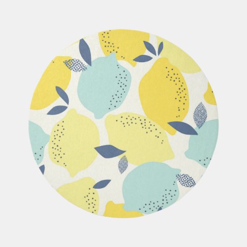 Citrus fruits vibrant seamless pattern rug