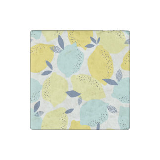 Citrus fruits, vibrant seamless pattern. stone magnet