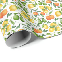 Citrus Fruits Wrapping Paper