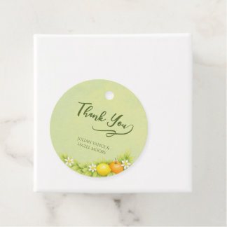 Citrus Garden Orange & Lemon Wedding Favor Tags