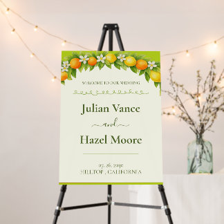Citrus Garden Orange & Lemon Wedding Welcome Sign