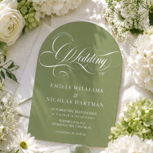 Citrus Green All In One Wedding Invitation