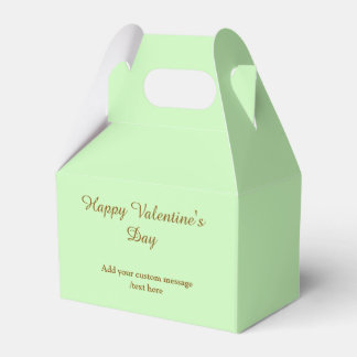 Citrus green brown happy Valentine's day simple Favor Boxes