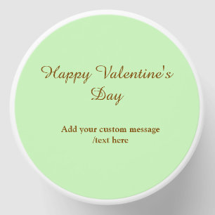 Citrus green brown happy Valentine's day simple Mini Candle Favors