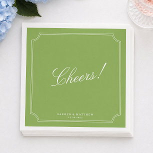 Citrus Green Cheers Wedding Napkins