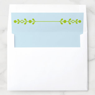 Citrus Green & Coastal Blue Wedding Envelope Liner