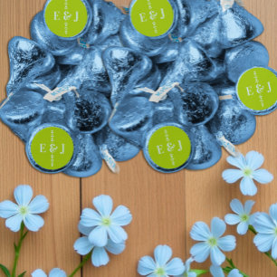 Citrus Green & Coastal Blue Wedding Hershey®'s Kisses®