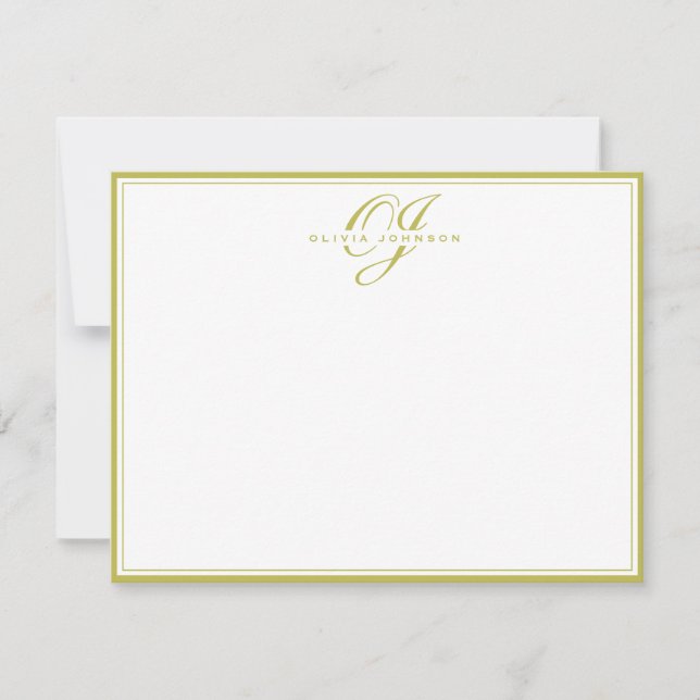 Citrus Green Frame Note Card (Front)