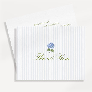 Citrus Green Hydrangea Wedding Thank You Card