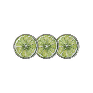 Citrus Green Lime Fruit Golf Ball Marker