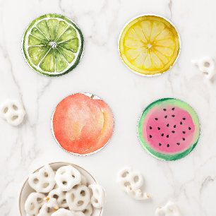 Citrus Green Lime Lemon Fruits Coaster Set