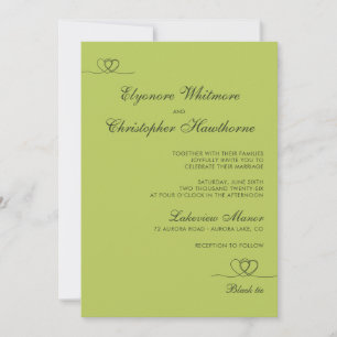 Citrus Green Modern Chic Mix and Match Wedding Invitation