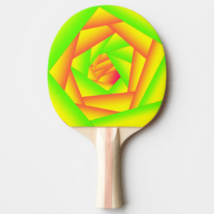 Citrus Green Orange Yellow Ombre Abstract Design Ping Pong Paddle