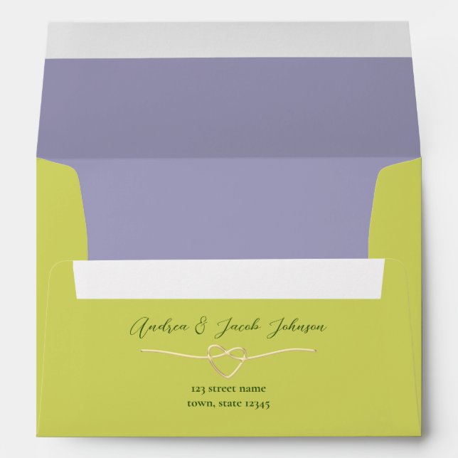 Citrus Green Wedding Envelope (Back (Bottom))