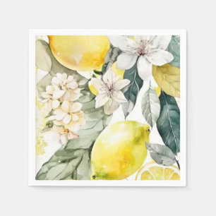 Citrus greenery napkins