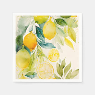 Citrus greenery napkins