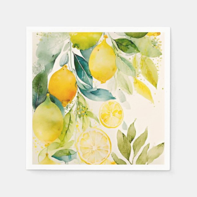Citrus greenery napkins (Front)
