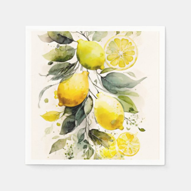 Citrus greenery napkins (Front)