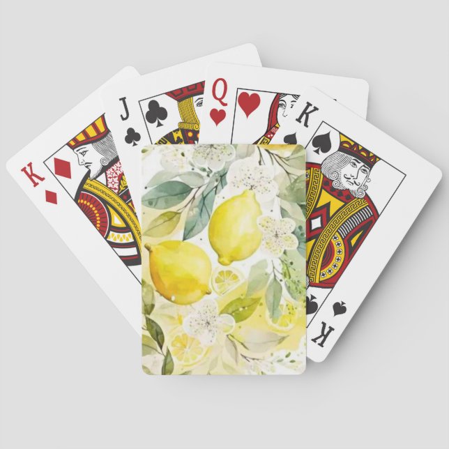 Citrus greenery poker cards (Back)