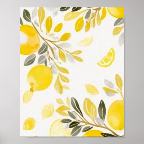 Citrus greenery poster