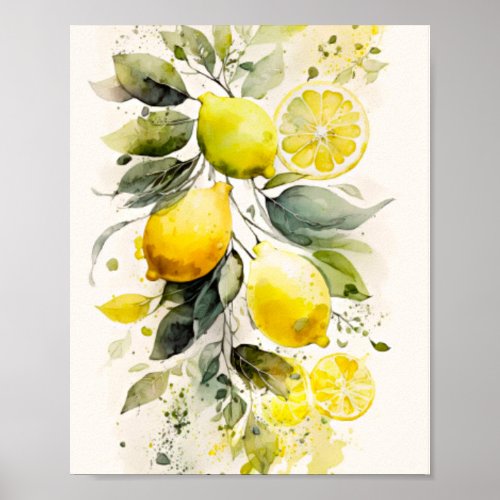 Citrus greenery poster