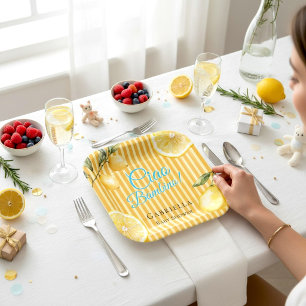 Citrus Grove "Ciao Bambino" Baby Shower Party Paper Plates