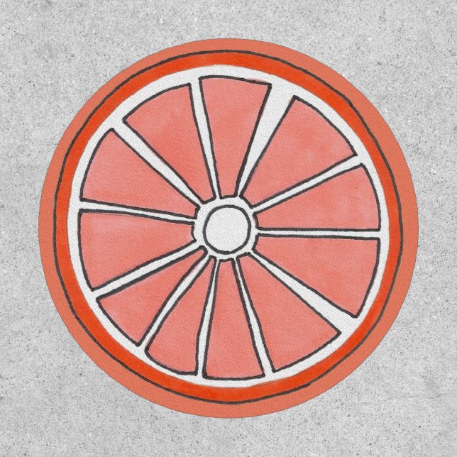 Citrus Grove Fruit Slice Juicy Florida FL Orange Patch (Front)