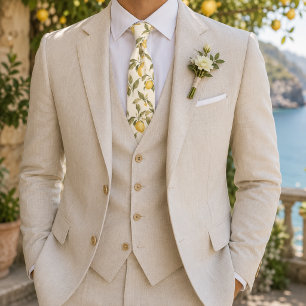 Citrus Grove Italian Summer Wedding Neck Tie