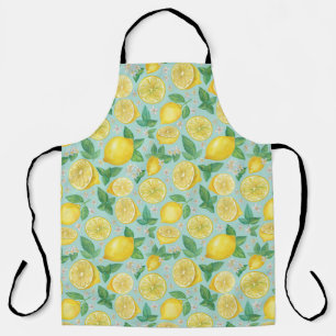 Citrus Grove Tile – Watercolor Lemon Botanical Apron