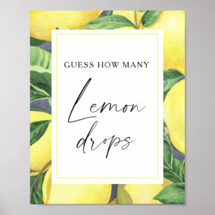 Citrus - guess how many lemon drops poster