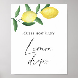 Citrus - guess how many lemon drops poster