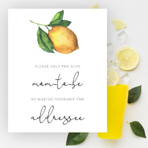 Citrus Help the Busy Mom-to-Be Address an Envelope Poster